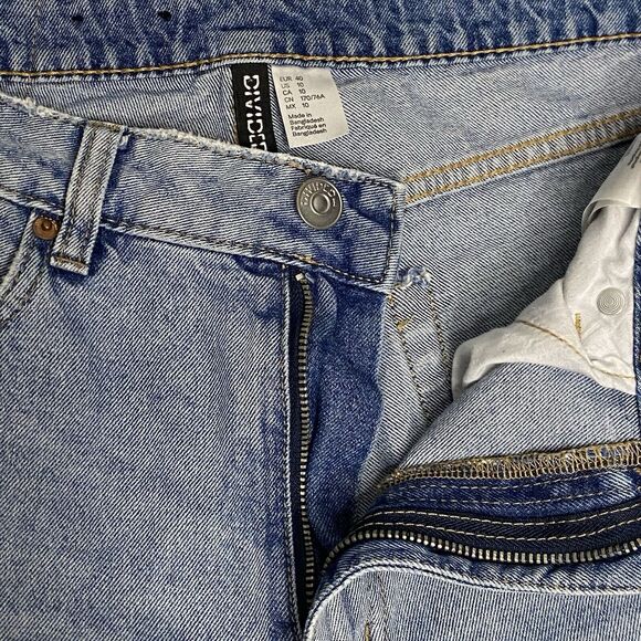 H&M Embroidered Mom Jeans Womens 10 Aztec Boho Southwestern Retro Cowgirl Casual - Picture 5 of 11